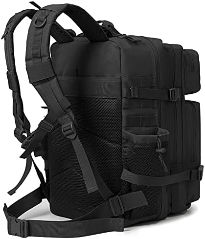 QT&QY 25L/35L/45L Military Tactical Backpack For Men Molle Daypack 3 Day Bug Out Bag Hiking Rucksack With Bottle Holder