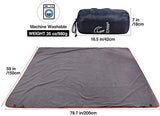 REDCAMP Large Waterproof Stadium Blanket for Cold Weather, Soft Warm Fleece Camping Blanket Windproof for Outdoor Sports, Dark Blue