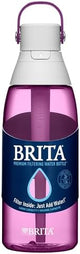 Brita Hard-Sided Plastic Premium Filtering Water Bottle, BPA-Free, Reusable, Replaces 300 Plastic Water Bottles, Filter Lasts 2 Months or 40 Gallons, Includes 1 Filter, Orchid - 36 oz.