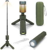 Camping Lights,Telescopic Camping Lantern with Storage Bag,7800mAh Rechargeable Outdoor Adventure Emergency Light,Waterproof LED Work Lights with Magnetic (Grass Green)