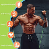 VEICK Resistance Bands, Exercise Bands, Workout Bands Set for Working Out with Handles for Men Women, Elastic Exercising Bands for Fitness Weights Work Out at Home Gym