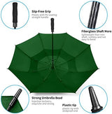 MRTLLOA 54/62/68/72 Inch Automatic Open Golf Umbrella, Extra Large Oversize Double Canopy Vented Windproof Waterproof Stick Umbrellas for Rain