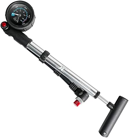 BV Mini Bike Pump Portable Frame Pump, Air Ball Pump Inflator with Ball Pump Needles, Fits Presta & Schrader- Smart Valve