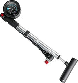 BV Mini Bike Pump Portable Frame Pump, Air Ball Pump Inflator with Ball Pump Needles, Fits Presta & Schrader- Smart Valve