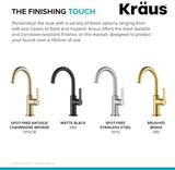 KRAUS Oletto Single Handle Kitchen Bar Faucet in Spot Free Stainless Steel, KPF-2822SFS