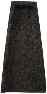 Rubberific 2 Pack Premium Rubber Downspout Splash Block, Rain Guard, Stone Textured Drain Extender (Black)