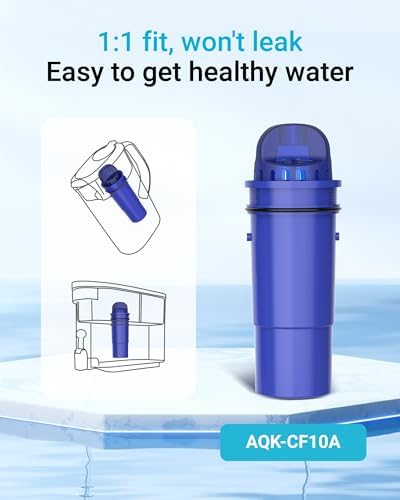 AQUA CREST Replacement for All Pur® Pitcher Water Filters, CRF950Z, PPF951K, DS1811Z, PPT711, CR-1100C and More Pur® Plus Dispenser Water Filters Replacement, NSF Certified Filters, 4 Packs