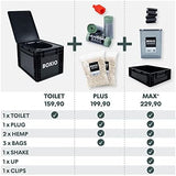 BOXIO Toilet - Portable Toilet, Camping Toilet, composting Toilet for car Camping, Boat or Camping. Mini Camping Toilet: 14,7" x 11,8" x 11,0" Made in Germany.