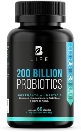 200 Billones de Probióticos 11 diferentes Cepas. 60 cápsulas de 500 mg. Cápsulas con tecnología DRcaps®. Ingredientes naturales. 200 Billion Probiotics Platinum B Life.