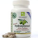 Island Nutrition, 20% Hydroxytyrosol Complex™ Olive Fruit Extract - Super Strength 100% Grown & Extracted in Spain. 90 Capsules, 100 mg, from The Maker of Real European Olive Leaf Extract