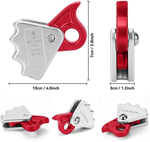 Climbing Ascender Fall Protection Belay Device Climbing Rope Grab for Rock Climbing Mountaineering Tree Arborist Expedition Caving Rescue Aerial Work