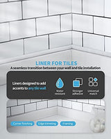 Art3d 25 Ft Peel and Stick Trim for Backsplash Tile Edge, Self-Adhesive Liner for Corner Decor in White