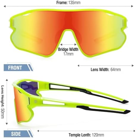 DUCO Kids Sunglasses Youth Baseball Sun Glasses Lightweight TR90 Frame UV400 Sports Cycling Shades for Boys Girls DK268