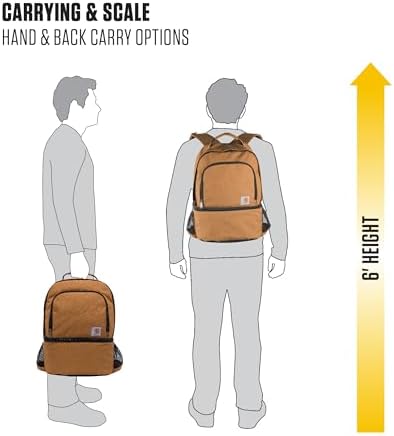 Carhartt Insulated 24 Can Two Compartment Cooler Backpack, Fully-Insulated Base, Durable Water-Resistant for Camping, Beach & Travel