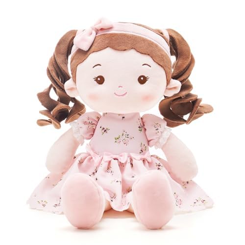 LeyaDoll Soft Baby Doll Toys (16''), My First Baby Rag Doll for 1 Year-Old Girl Birthday Gift, Christmas Plush Toys Gift for Toddler Kids Infants -Princess Breeze