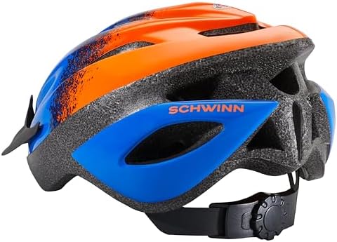 Schwinn Thrasher Bike Helmet for Youth Boys Girls Age 8-14 Years Old, Suggested Fit 55-58cm, Lightweight Microshell Design with Adjustable Side & Chin Strap, CPSC Safety Certified, Sleek, Sporty Style