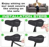 Zacro Bike Seat Cushion - Gel Padded Bike Seat Cover for Men Women Comfort, Extra Soft Exercise Bicycle Seat Compatible with Peloton, Outdoor & Indoor Bike Saddles