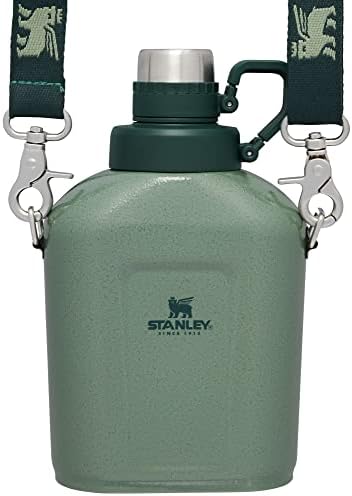 Stanley Legendary Classic Canteen 1.1 qt | Leakproof Drink Container with Strap | Stainless Steel Water Bottle with Lid | Camping, Hiking, Travel | BPA-Free