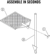 VEVOR Swivel Campfire Grill, Fire Pit Grill Grate over Fire Pits, Heavy Duty Steel Grill Grates, 360° Adjustable Open Fire Outdoor Cooking Equipment, Portable Camp Fire Racks for Camping Outdoor BBQ