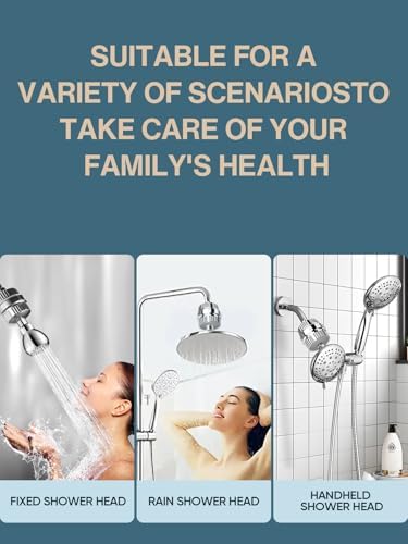 Cobbe HD HEAVY DUTY High Output Shower Filter – 99% REMOVAL Shower Head Filter for Hard Water, Heavy Metals, Chlorine and Harmful Substance, Improve your skin and hair - Chrome