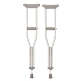 Medline Aluminum Crutches for Kids, Adults & Seniors, Walking Aid, 300 LB Weight Capacity,1 Pair, Fitting 5'2" - 5'10"