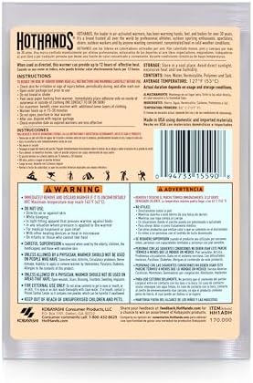 HotHands 12 Hour Adhesive Body Warmers - Bulk Value Pack of Air Activated Warmers - 20 Individual Warmers - Up to 240 Hours of Consistent Heat - On The Go Warmth for Cold Weather Activities