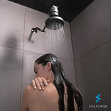 SparkPod Shower Head - High Pressure Rain - Premium Quality Luxury Design - 1-Min Install - Easy Clean Adjustable Replacement for Your Bathroom Shower Heads (Vintage Oil Rubbed Bronze, 6 Inch Round)