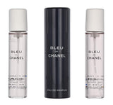 CHANEL Bleu De Eau De Parfum Travel Spray for Men 3 X 0.7 Oz, 2.1 Fl Oz, 3 pc set (purse spray)