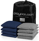 Play Platoon Cornhole Bags Weather Resistant- Set of 8 Regulation Bean Bags for Tossing- Official Professional Size & Weight Corn Hole Bags Two Color All Weather Cornhole Beans Bag Set with Tote Bag