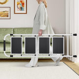 KINGRACK Step Ladder 4 Step Folding Step Stool for Adults with Handrails Heavy Duty Steel Sturdy Lightweight Collapsible Portable Step Ladder with Anti-Slip Wide Pedal,White