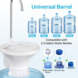 Water Dispenser for 5 Gallon Bottle - Drinking Water Dispenser, Automatic Water Jug Dispenser, Electric 2-5 Gallon Water Pump with USB Rechargeable and 2 Switch Control for Home, Office, Camping