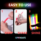 48 Ultra Bright Large Glow Sticks with 48 Black PE String, Multi Use Colourful 6 Inch Glowsticks for Parties, Camping, Emergency Glow Sticks For Blackout, Long-lasting Lighting Waterproof and
