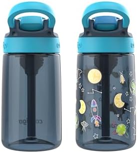 Contigo AutoSpout Water Bottle, 14oz, Pack of two, Blueberry/Blue Raspberry & Blueberry Nightfall