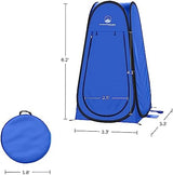 Pop Up Pod - Privacy Shower Tent, Dressing Room, or Portable Toilet Stall with Carry Bag for Camping, Beach, or Tailgate by Wakeman Outdoors