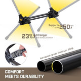 FanttikOutdoor Zeta L8 Max Camping Chair, Portable & Lightweight, Multi-Angle Adjustable, Supports up to 250 lbs, Comfort-Driven Design, High Strength Camping Chair for Travel, Hiking, Fishing (khaki)