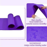 Yoga Mat, 1/2-Inch Extra Thick High Density Exercise Mat, Anti-Tear Exercise Yoga Mat with Carrying Strap, Suitable for Various Yoga Exercises