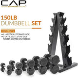 CAP Barbell Dumbbell Set with Rack | Multiple Options in 150lbs and 210lbs