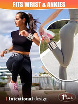 Wrist Ankle Weights Set of 2(1 lb/2 lbs Each) Adjustable Weights Training Intensity for Strength Training Walking Running Yoga Pilates Jogging for Women Men