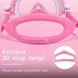 Seago Kids Swim Goggles Snorkel Diving Mask for Youth(5-15), Anti-Fog 180° Clear View