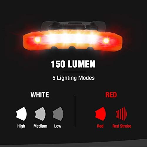 EverBrite 2-Pack Rechargeable Hat Light, Waterproof Clip on Cap Light with Memory Function, Red Light, Pivoting Head, IPX4 Water Resistant