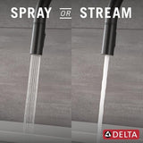Delta Nicoli Matte Black Kitchen Faucet with Pull Down Sprayer, Modern Single Hole Kitchen Sink Faucet, Single Handle, Matte Black 19867LF-BL