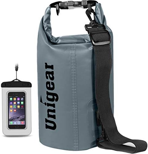 Unigear Dry Bag Waterproof, 2L/5L/10L/20L/30L/40L Floating and Lightweight Bags for Kayaking, Boating, Fishing, Swimming and Camping with Waterproof Phone Case