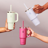Hydro Flask 24 Oz Travel Tumbler with Handle, Lid and Straw - Insulated Stainless Steel in 24 Oz Cascade