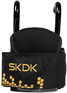SKDK Cotton Hard Pull Wrist Lifting Straps Grips Band-Deadlift Straps with Neoprene Cushioned Wrist Padded and Anti-Skid Silicone - for Weightlifting, Bodybuilding, Xfit, Strength Training