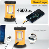 Camping Lantern, 3200LM Bright Camping Lights, 4600mAh Rechargeable LED Lantern, Lantern Flashlight for Power Outages/Fishing/Hurricane/Emergency, CT CAPETRONIX Camping Accessories (2-Pack)