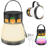 LED Camping Lantern, 1500 Lumens Camping Lantern Rechargeable with Solar Panel Charging, Waterproof, 8 Light Modes, 7500mAh Power Bank, Camping Flashlight for Hurricane Emergency, Hiking, Outdoor