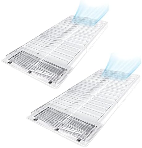 Air Vent Extender for Under Furniture, Floor Vent Deflector for Floor Register Up to 12" Wide, Extends from 17"-33" (2PCS)