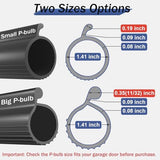 Garage Door Seal P Bulb – 20ft Flexible Weatherproof TPE Seal for Single-Channel Doors, Easy DIY Installation, Extreme Temperature Protection, Prevents Drafts, Noise Reduction, Saves Energy