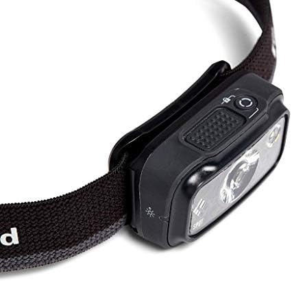 Black Diamond Spot 350 LED Headlamp, Waterproof and Dimmable Battery Powered Headlamp for Camping, Hiking, Running, Work with Red Light Headlamp Mode, Graphite