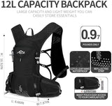 Hydration Pack Backpack, Lightweight Water Backpack with 2L Leakproof Hydration Bladder Daypack for Men Women,Running Hydration Vest for Outdoor Trail